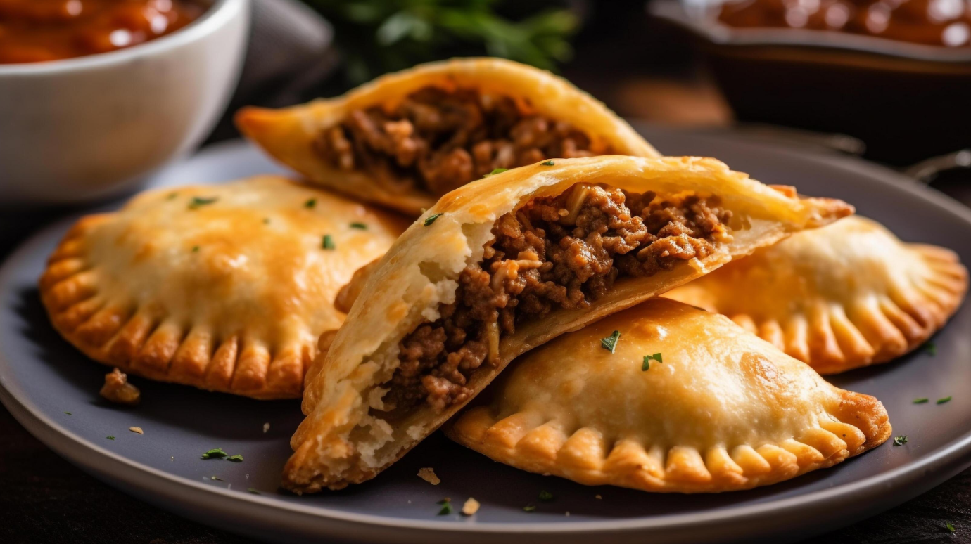 Golden homemade empanadas fresh from the oven